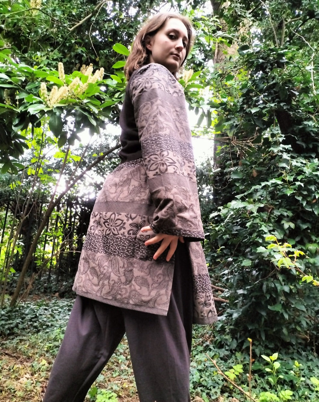 Handmade - Avatar the last airbender -  Earth Kingdom inspired costume: trousers, front and back panel skirt, shirt, waistcoat