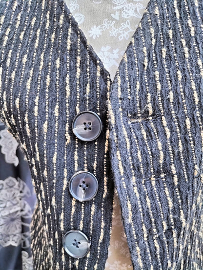 Handmade - Striped synthetic wool waistcoat