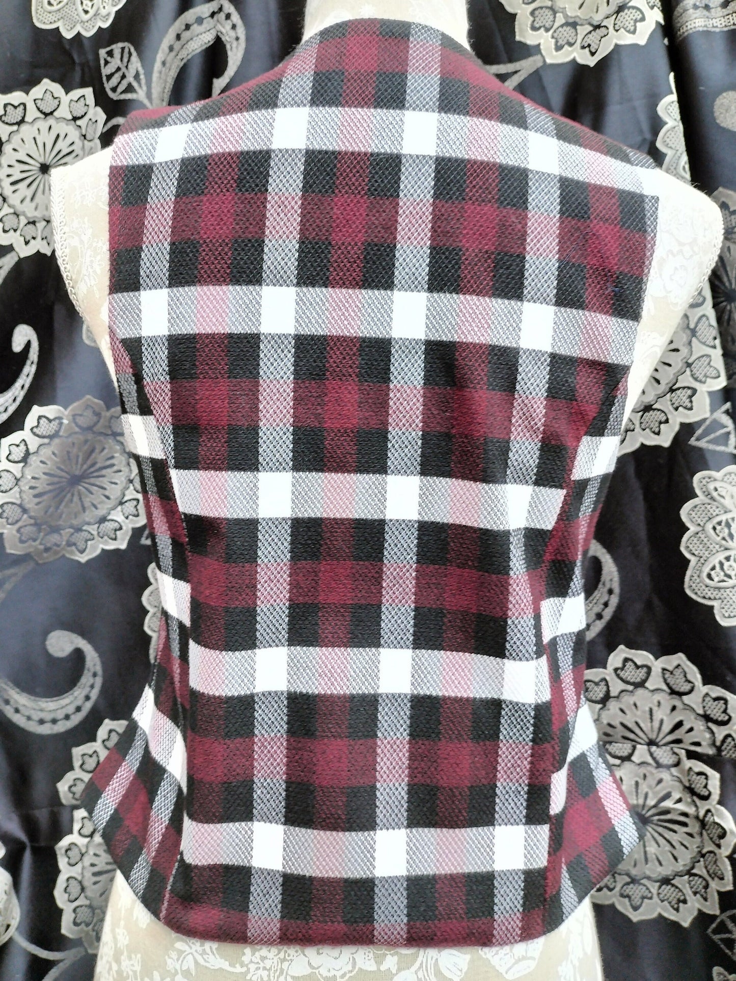 Handmade - synthetic tartan waistcoat